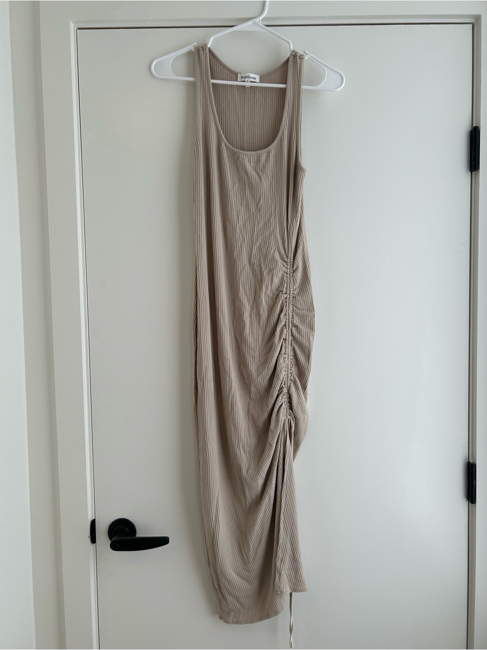 Heartloom Ruched Tank Maxi Dress - Taupe